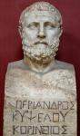 Τύραννος της Κορίνθου. Επί των ημερών του η πόλη γνώρισε τη μεγαλύτερη ακμή της. Ένας από τους επτά σοφούς της αρχαιότητας.