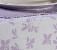 ΤΡΑΠΕΖΟΜΑΝΤΗΛΟ 100% ΒΑΜΒΑΚΙ 140Χ140 LEAVES LILAC