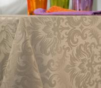 ΤΡΑΠΕΖΟΜΑΝΤΗΛΟ 155Χ260 ΒΑΜΒΑΚΙ-ΠΟΛΥΕΣΤΕΡ DAMASK BEIGE