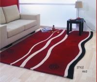 WOOL TUFTED-STYLE RED140X190