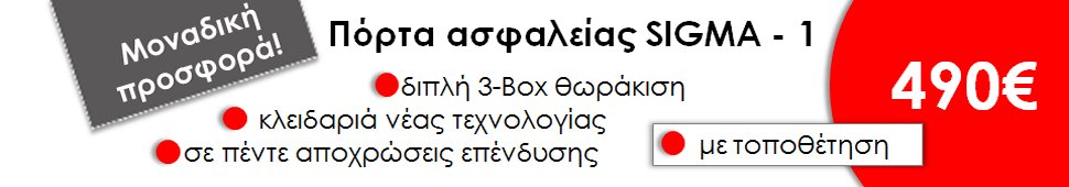 ΜΟΝΤΕΛΑ ΘΩΡΑΚΙΣΗΣ Πόρτες ΤΖΑΜΩΤΩΝ ΠΟΡΤΕΣ ΑΣΦΑΛΕΙΑΣ - ΕΠΕΝΔΥΣΕΙΣ ΠΟΡΤΕΣ ΑΣΦΑΛΕΙΑΣ